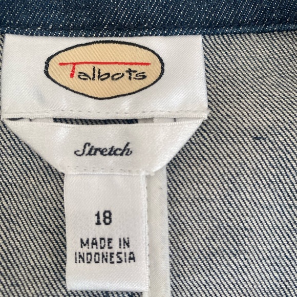 Talbots Denim Jacket. Stretch. Size 18 (XL) - Picture 4 of 9